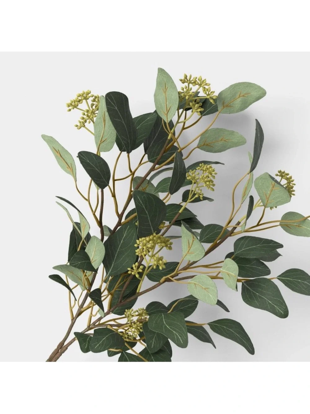 Set of Two Threshold Green Faux Willow Eucalyptus Spray with Buds , 27”